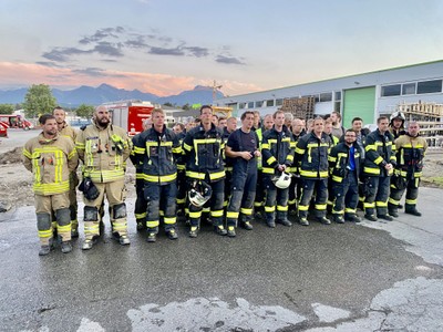 Gemeinschaftsübung Feuerwehr Röthis, Sulz und Weiler