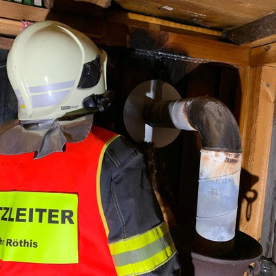 Einsatz 12-2021: f1 Röthis Badstrasse xy - Nachkontrolle nach bereits gelöschtem Brand