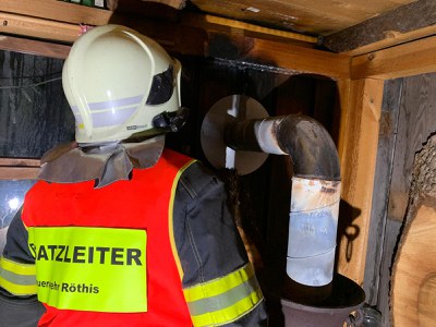 Einsatz 12-2021: f1 Röthis Badstrasse xy - Nachkontrolle nach bereits gelöschtem Brand